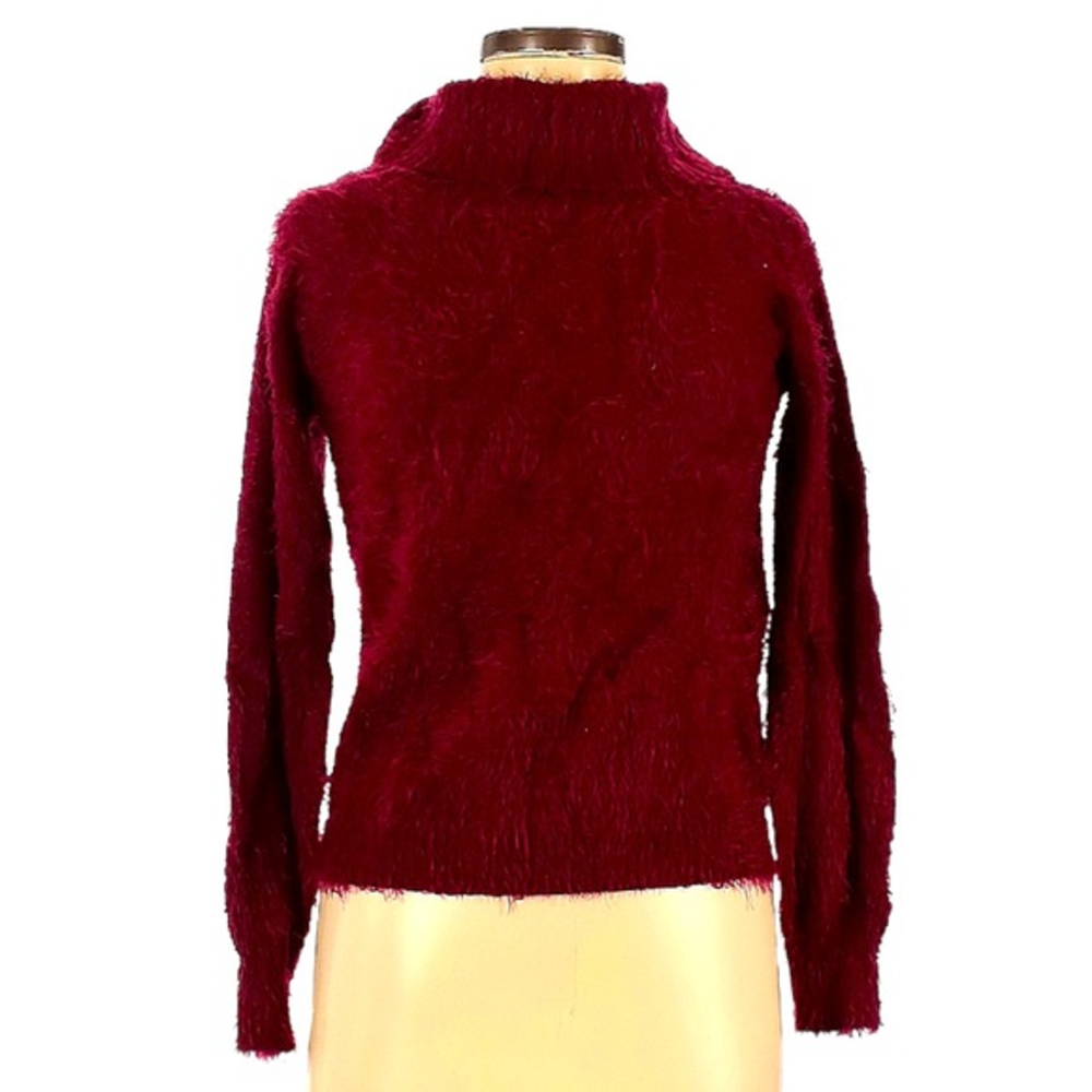 Tobi M red cowl neck long sleeve soft‎ textured holiday fall sweater